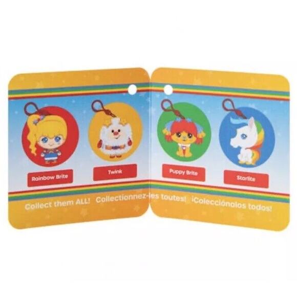 🔥CheeBee Rainbow Brite Puppy Brite 4" PLUSH Backpack Clip Keychain BNWT🔥 - Picture 6 of 6